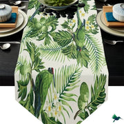 Tischläufer mit Blattmotiv Dschungel-Deko.de