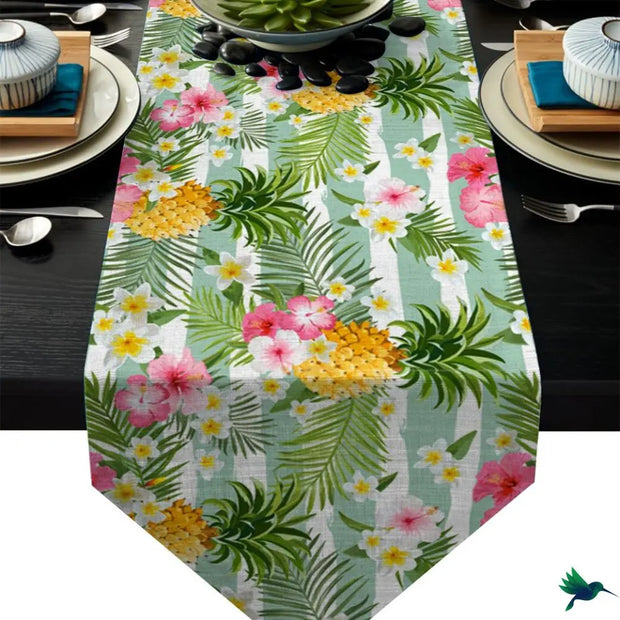 Tischläufer tropische Blumen Dschungel-Deko.de