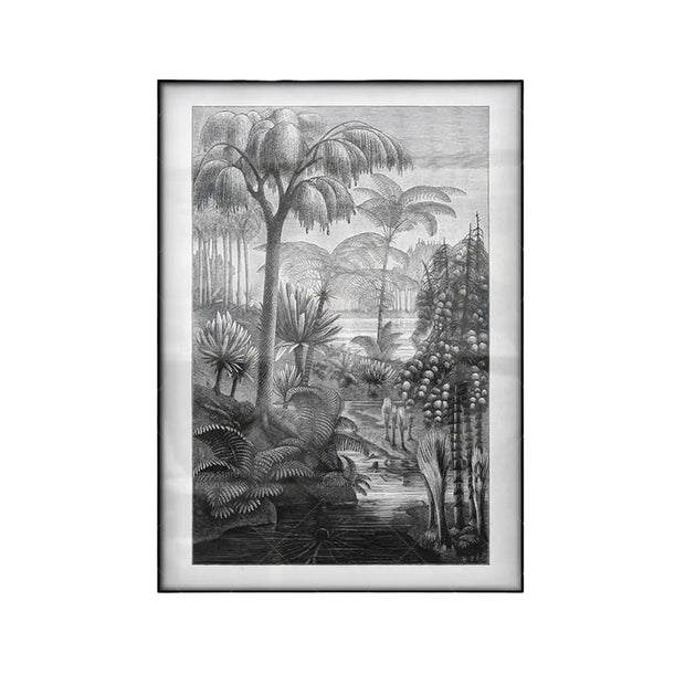 Schwarz-Weiß Dschungel Poster Dschungel-Deko.de