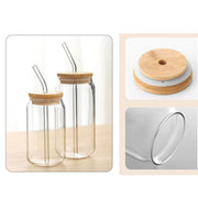 Trinkglas Mit Deckel Und Strohhalm Aus Klarglas - Dschungel-Deko.de