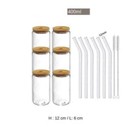 Trinkglas Mit Deckel Und Strohhalm Aus Klarglas - Dschungel-Deko.de