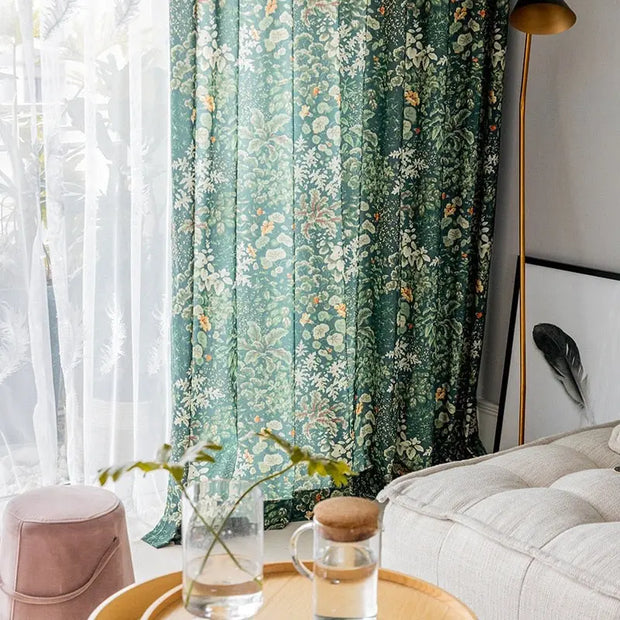 Doppelvorhang mit Dschungelmotiv Dschungel-Deko.de