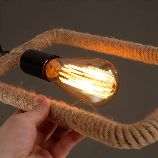 Hängelampe mit Seiloptik Dschungel-Deko.de