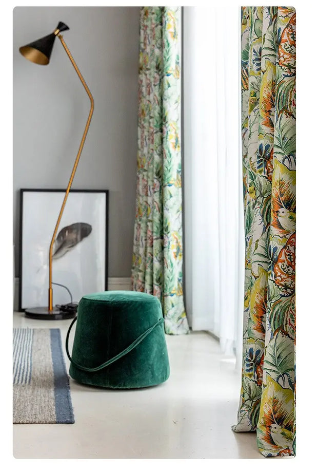 Bunter Dschungel-Vorhang Dschungel-Deko.de