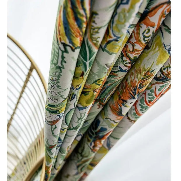 Bunter Dschungel-Vorhang Dschungel-Deko.de