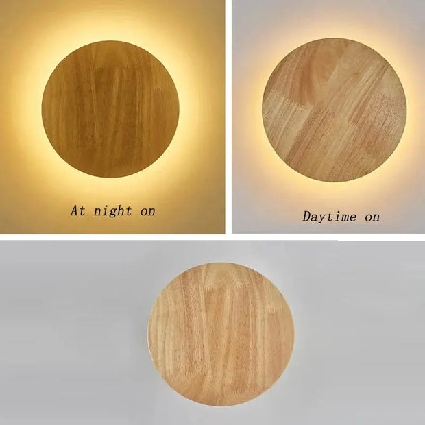 Runde Holz-Wandleuchte Dschungel-Deko.de