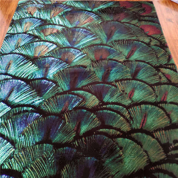 Teppich Pfau Motiv Exotisch - Dschungel-Deko.de