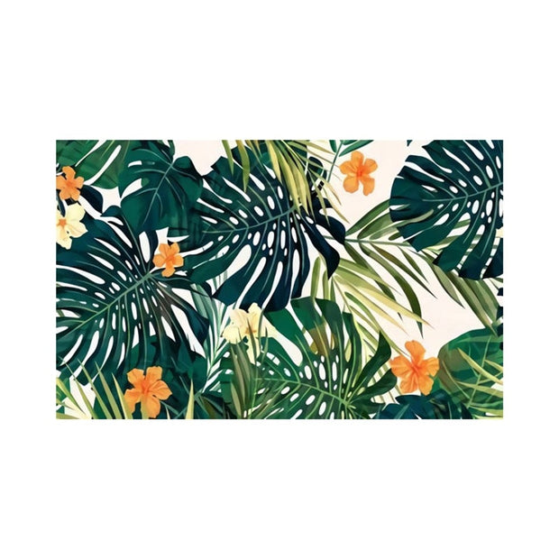 Tropischer Teppich Rechteckig – Dschungel-inspiriertes Design - Dschungel-Deko.de