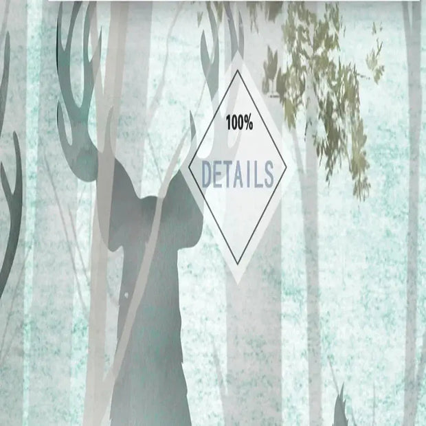 Wald Hirsch Tapete Dschungel-Deko.de