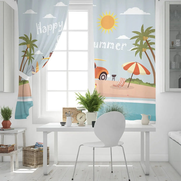 Vorhang "Sommerfreude" Dschungel-Deko.de