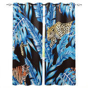 Blauer Dschungelvorhang Dschungel-Deko.de