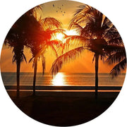 Sonnenuntergang Palmen Tapete Dschungel-Deko.de
