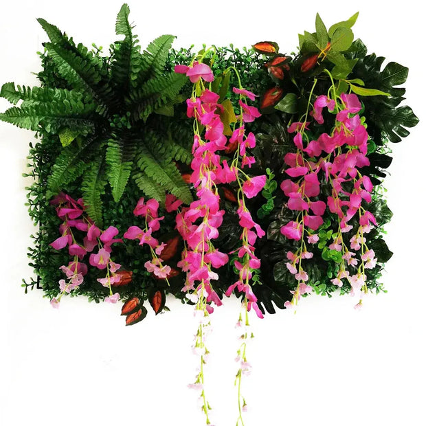 Pflanzenbild mit Rosa Blumen Dschungel-Deko.de