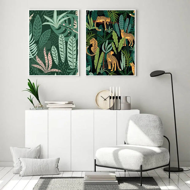 Leinwandbild Leopard Dschungel Dschungel-Deko.de