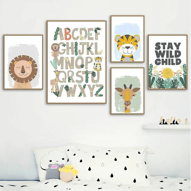 Baby Poster Dschungel "Stay wild child" Dschungel-Deko.de