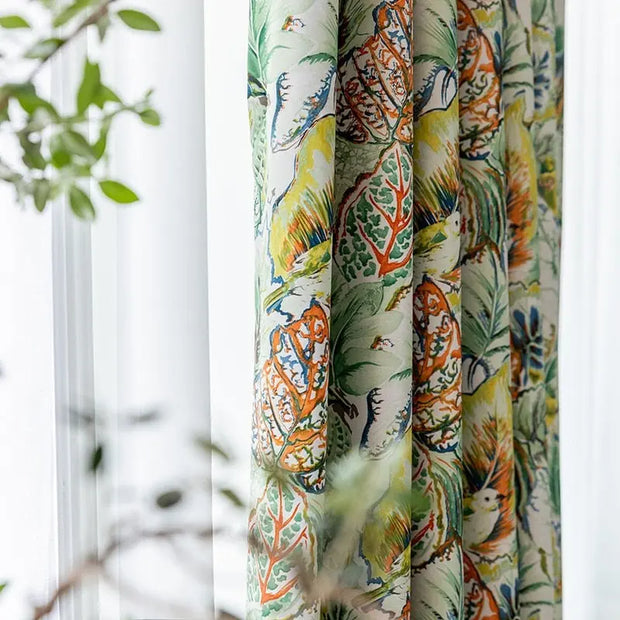 Bunter Dschungel-Vorhang Dschungel-Deko.de