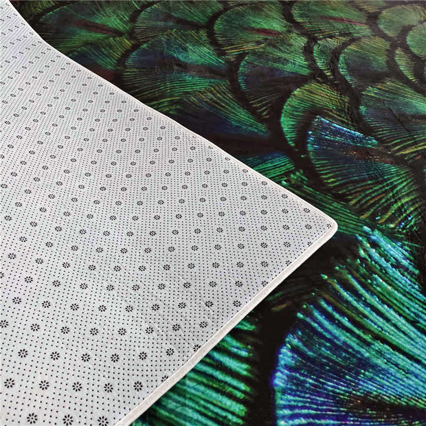 Teppich Pfau Motiv Exotisch - Dschungel-Deko.de