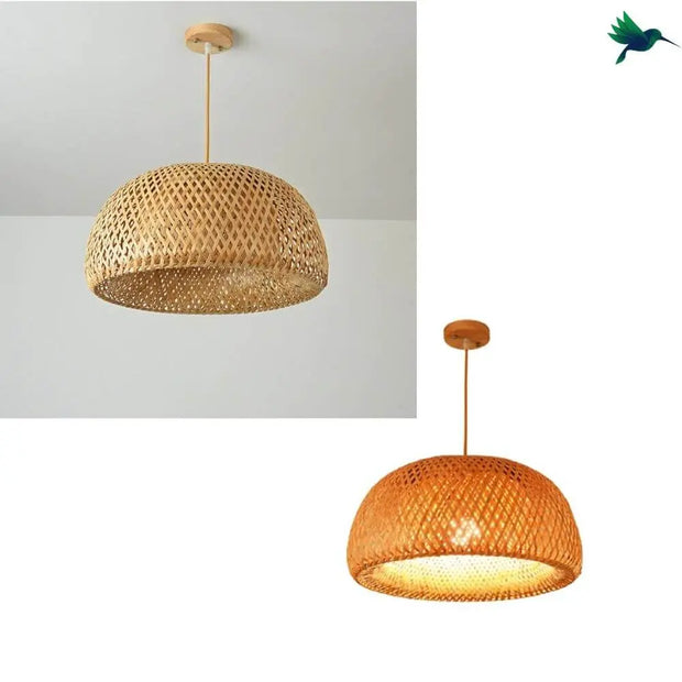 Hängelampe aus Bambus Dschungel-Deko.de