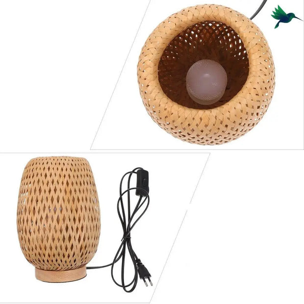 Bambus Nachttischlampe Dschungel-Deko.de