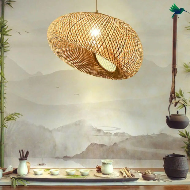 Bambus Hängeleuchte Dschungel-Deko.de