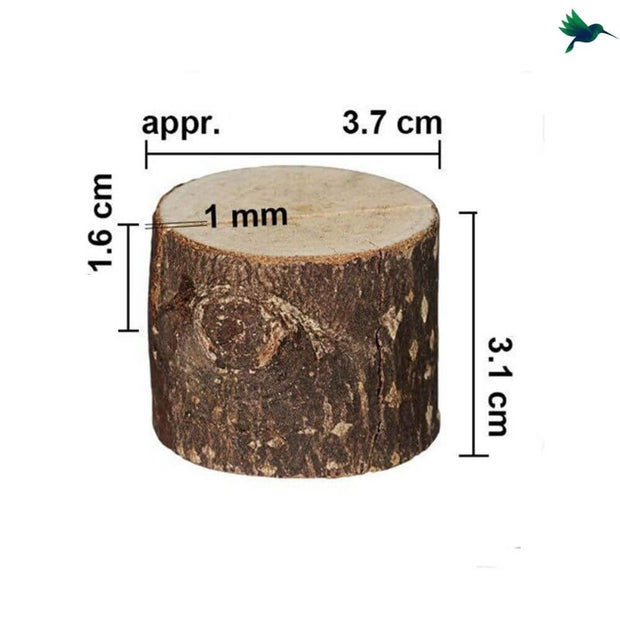 Tischkartenhalter Holz Rund Rustikale Dekoration - Dschungel-Deko.de