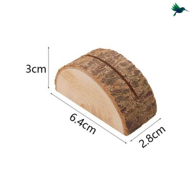 Tischkartenhalter Holz Rund Rustikale Dekoration - Dschungel-Deko.de