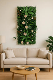 Künstliche Pflanzenwand Wohnzimmer Dschungel-Deko.de