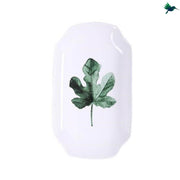 Tischdecke Tropisch Weißes Blattmuster - Dschungel-Deko.de