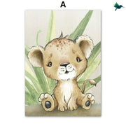 Jungle-Tiere Poster für Kinderzimmer Dschungel-Deko.de