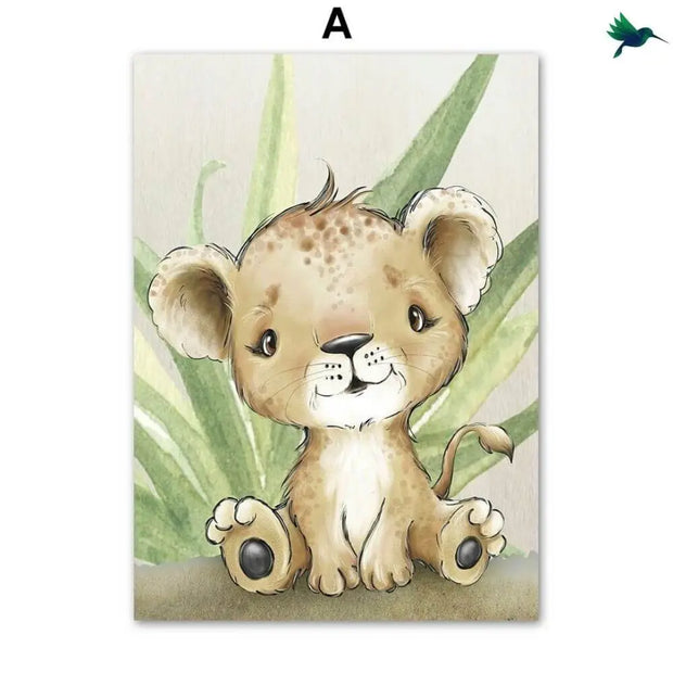 Jungle-Tiere Poster für Kinderzimmer Dschungel-Deko.de