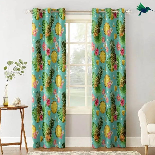 Tropischer Ananas Vorhang Dschungel-Deko.de