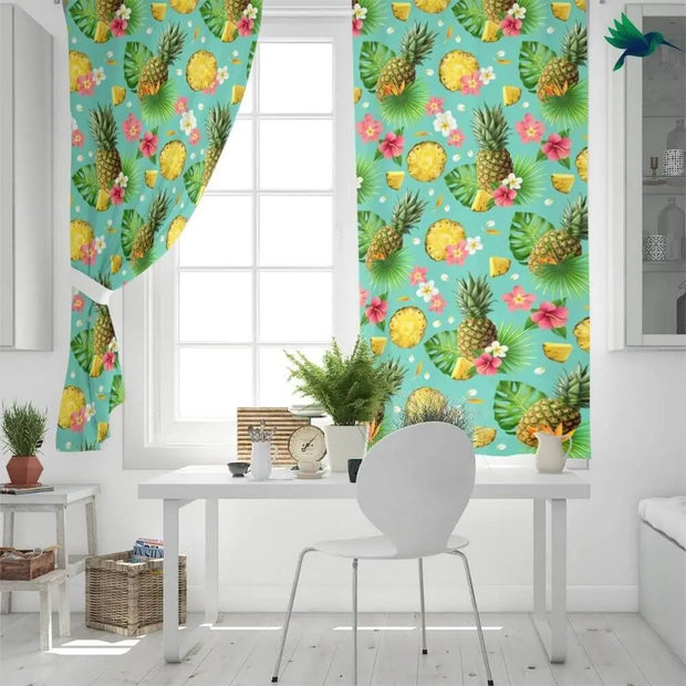Tropischer Ananas Vorhang Dschungel-Deko.de