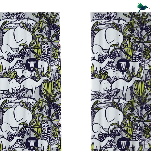 Dschungel-Tiere Vorhang Dschungel-Deko.de