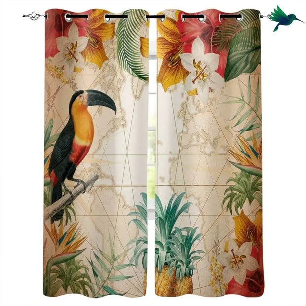 Exotischer Vorhang Dschungel-Deko.de