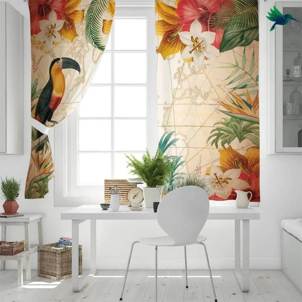 Exotischer Vorhang Dschungel-Deko.de