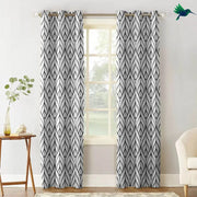 Schwarz-weißer Blattvorhang Dschungel-Deko.de