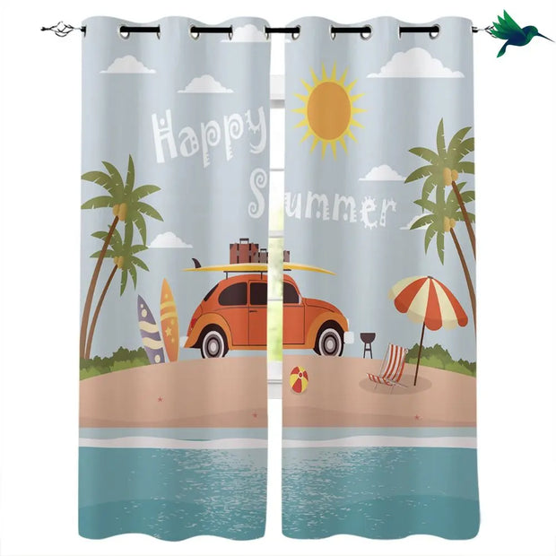 Vorhang "Sommerfreude" Dschungel-Deko.de