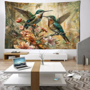 Vintage Kolibri Wandteppich Dschungel-Deko.de