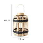 Schwarze Bambuslampe Dschungel-Deko.de