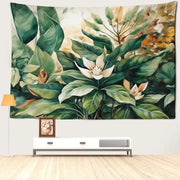 Vintage-Blätter Wandteppich Dschungel-Deko.de