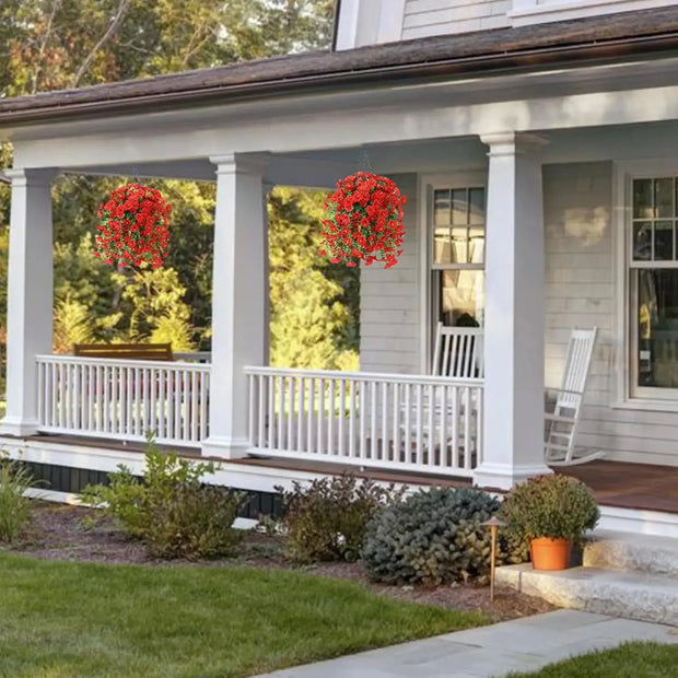 Rote hängende Kunstblume - Dschungel-Deko.de