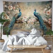 Vintage Pfau Wandbehang Dschungel-Deko.de