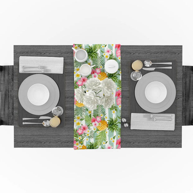 Tischläufer tropische Blumen Dschungel-Deko.de