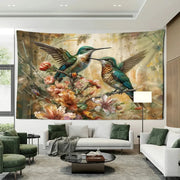 Vintage Kolibri Wandteppich Dschungel-Deko.de