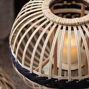 Schwarze Bambuslampe Dschungel-Deko.de