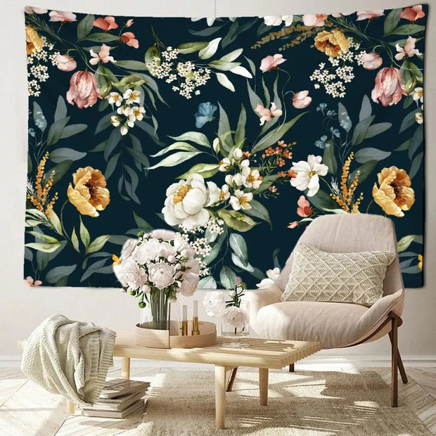 Vintage-Blumentapete Dschungel-Deko.de