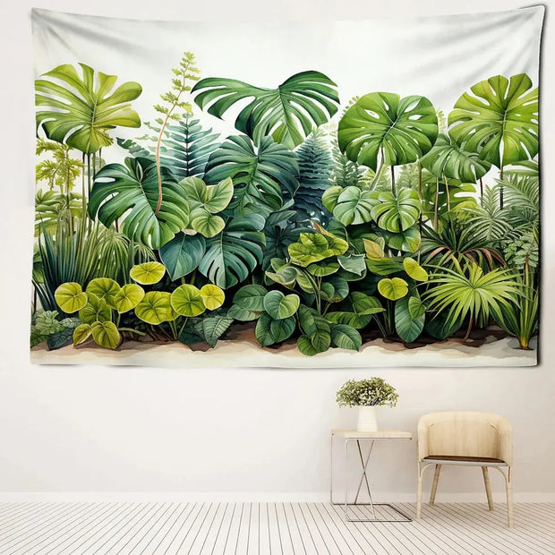 Tropische Blätter Wandbehang Dschungel-Deko.de