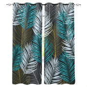 Bunter Palmenblatt-Vorhang Dschungel-Deko.de