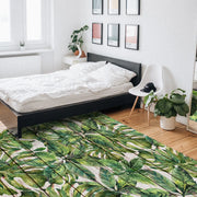 Dschungel Teppich Mit Tropischen Pflanzenmotiv - Dschungel-Deko.de