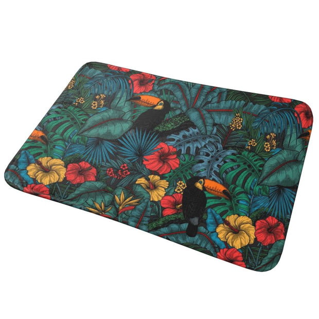 Dschungel Teppich Tukan Motiv Exotisch - Dschungel-Deko.de